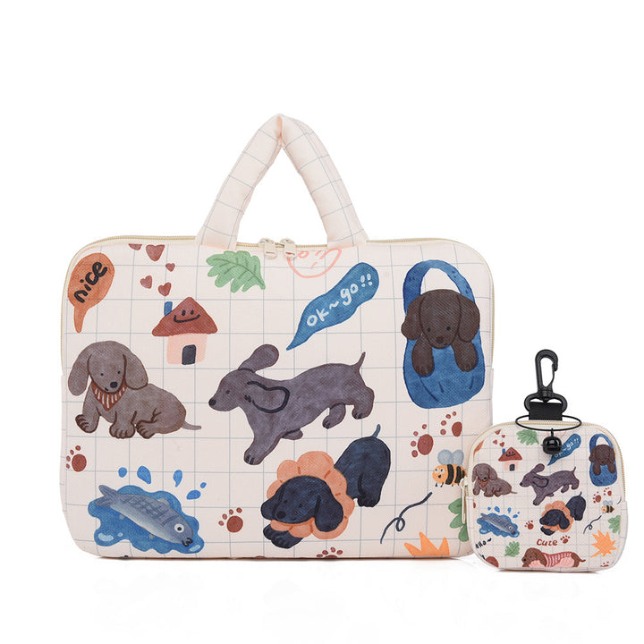 Stylish laptop cover with cute dog design Stornfield