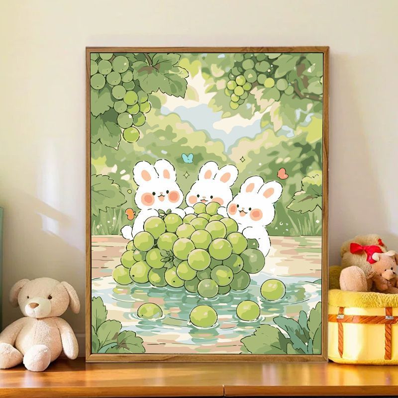Playful Bunny-Themed Wall Art Stornfield