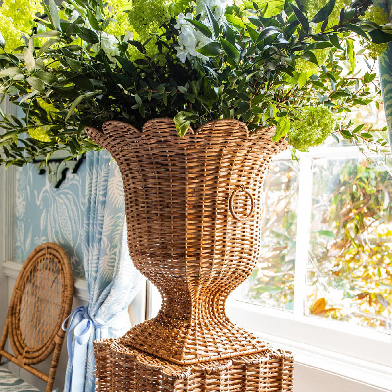 Decorative plant pot stand made of woven material Stornfield