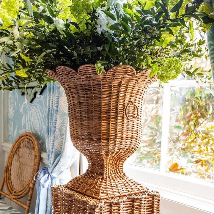 Decorative plant pot stand made of woven material Stornfield
