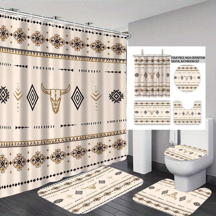 Bohemian-Themed Four-Piece Digital Bathroom Set Stornfield