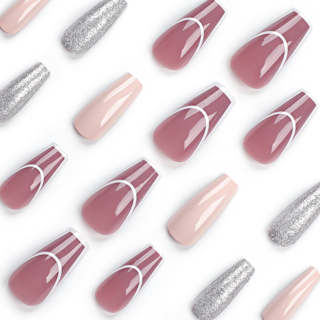 Elegant Nail Extensions with Glamorous Accents Stornfield