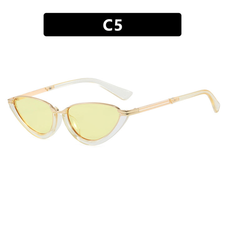 Women futuristic Cat-Eye sunglasses with golden accents Stornfield