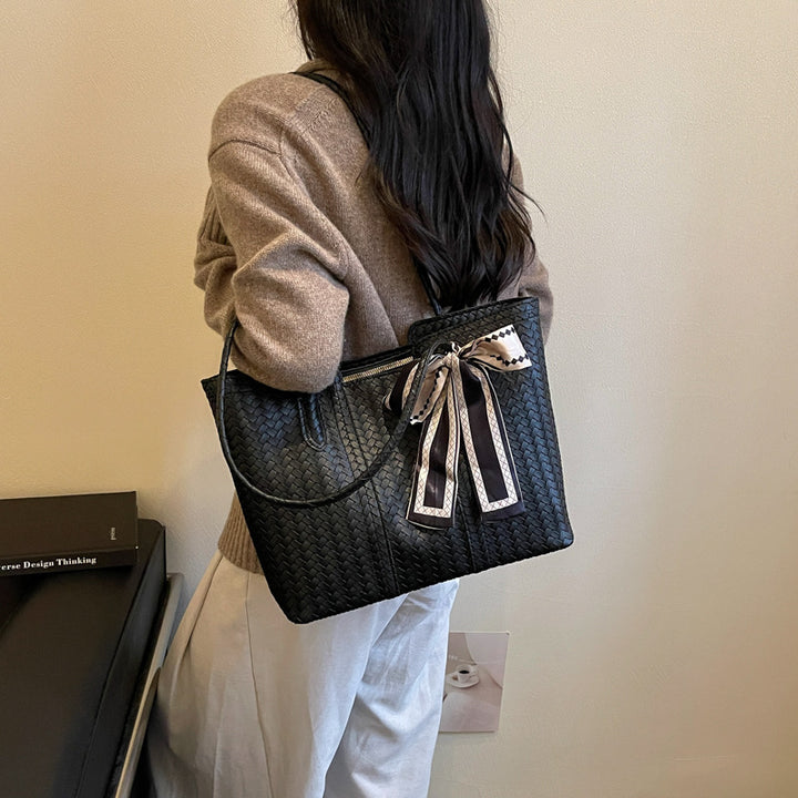 Woven Leather Tote Bag Stornfield