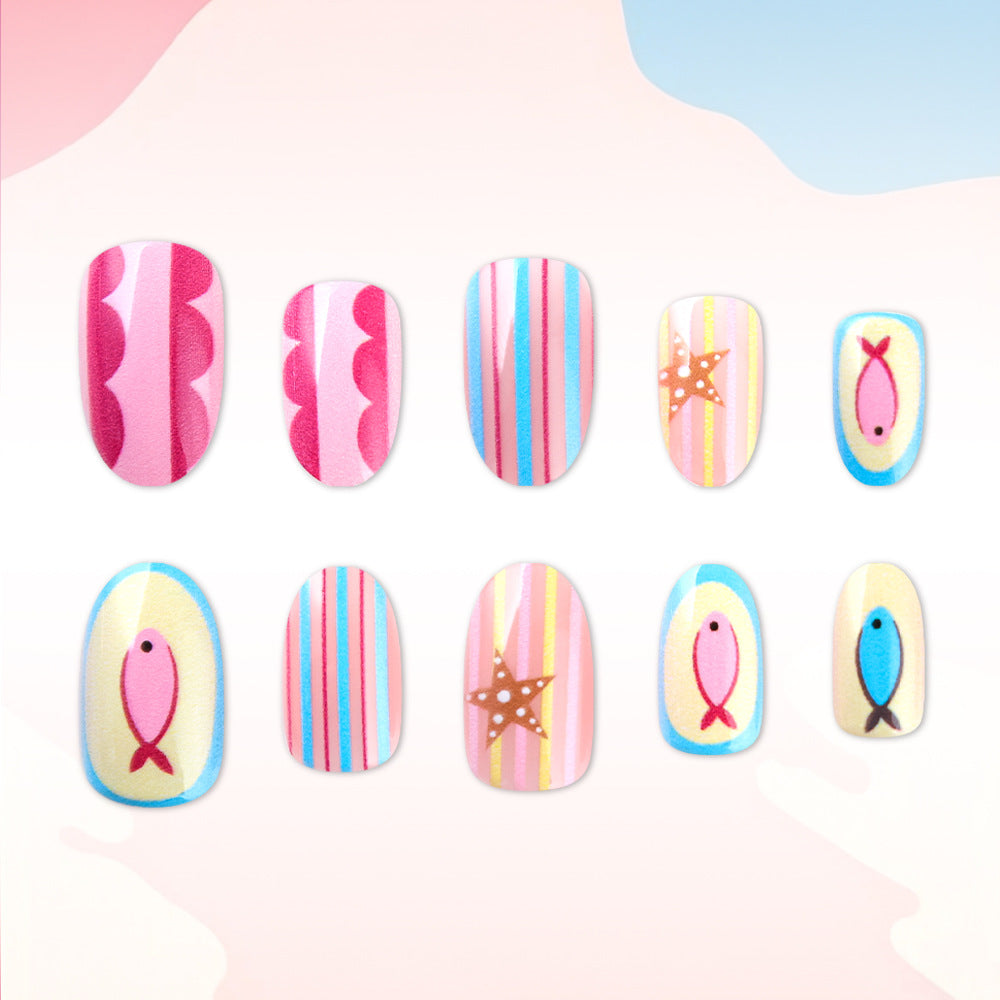 Creative Themed Press-On Nail Art Set Stornfield