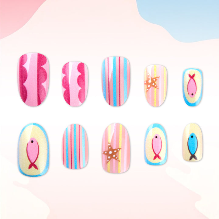 Creative Themed Press-On Nail Art Set Stornfield