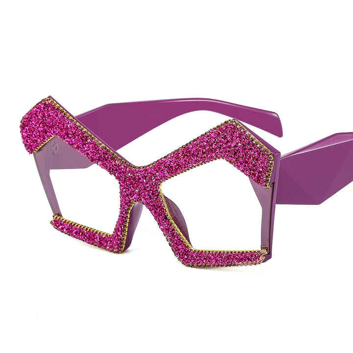 Women's Sparkling Cat-Eye Sunglasses with Extravagant Rhinestone Frame Stornfield