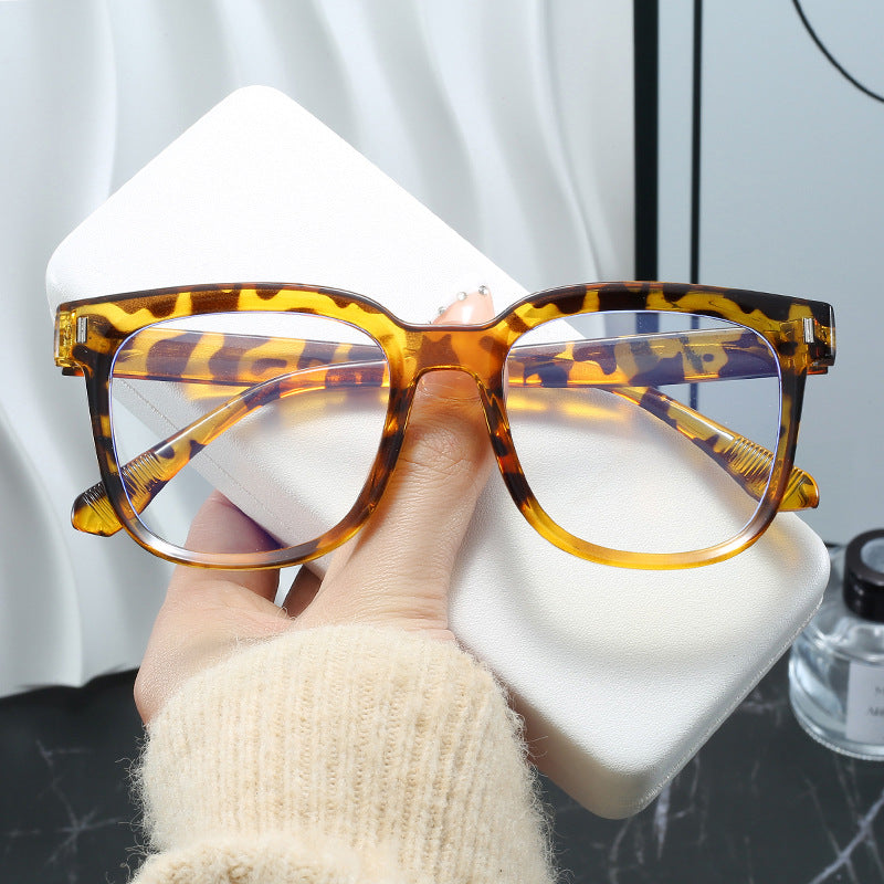 Women's fashionable rectangular glasses with blue lenses Stornfield