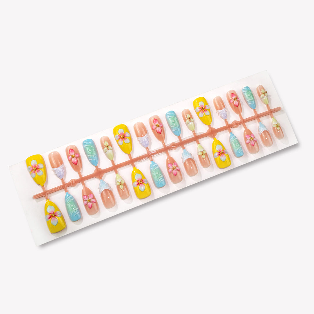 Decorative Floral Press-On Nail Art Set Stornfield 1790636705