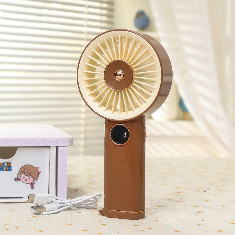 Women Portable Hand Fan with USB Charging Option and Intuitive Design Stornfield