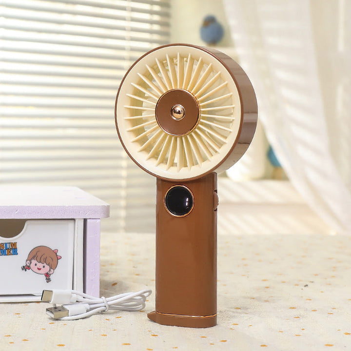 Women Portable Hand Fan with USB Charging Option and Intuitive Design Stornfield