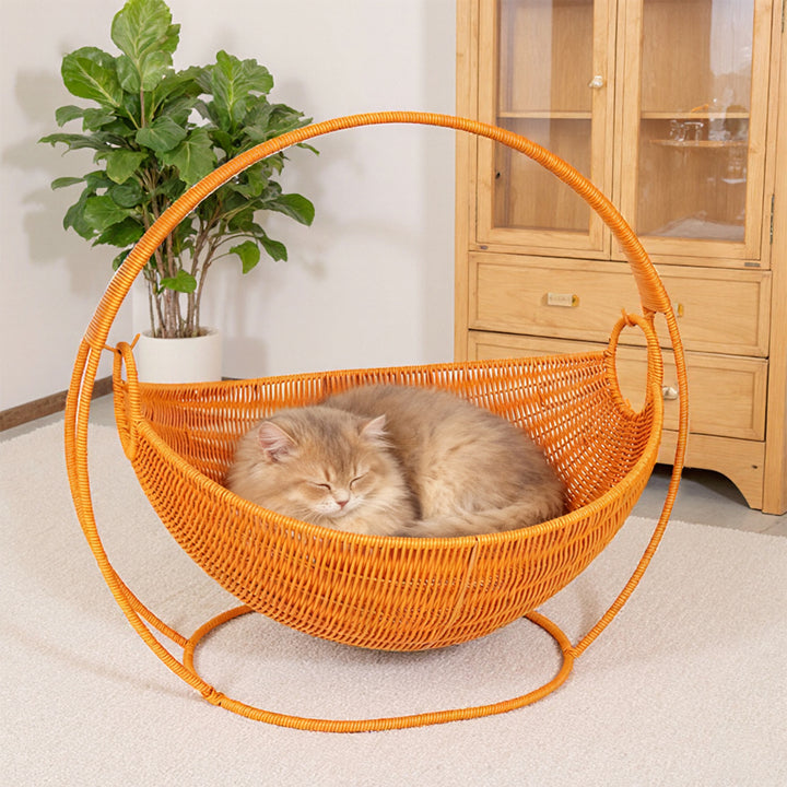 Modern Wicker Fruit Bowl with Stand Stornfield