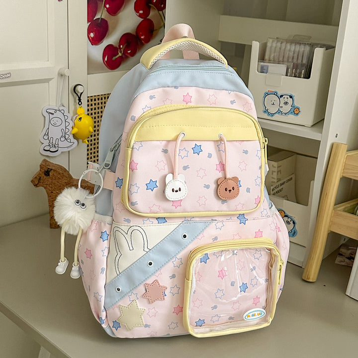 Playful Embroidered Star-Themed Backpack Stornfield