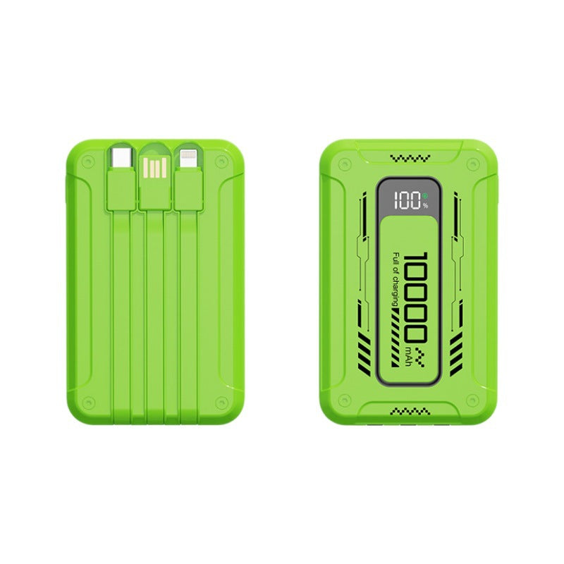 Power bank with integrated charging cables and digital charge level indicator Stornfield