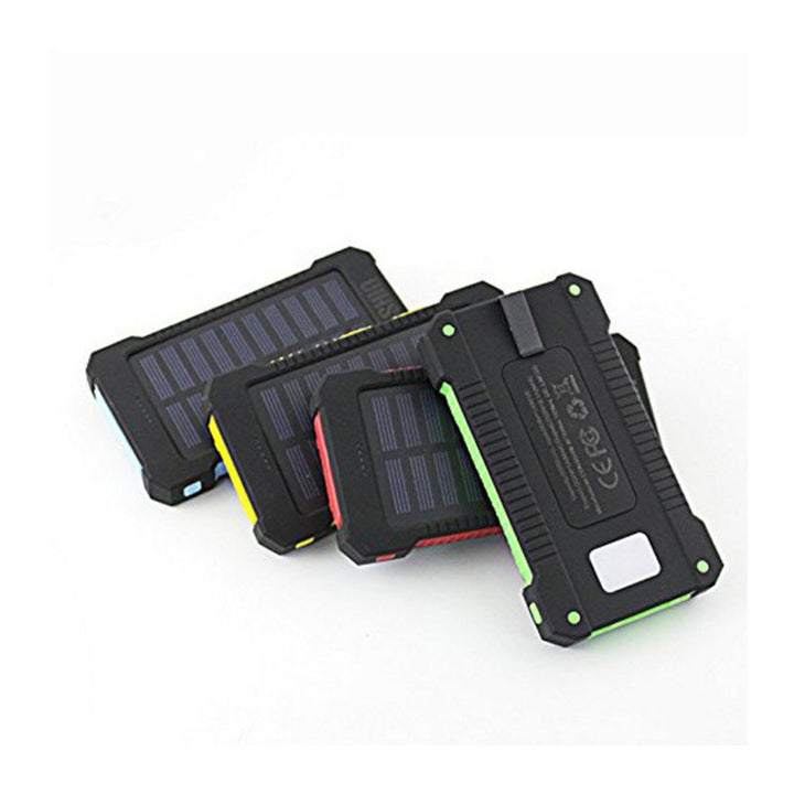 Solar-powered power bank with integrated compass and carabiner hook Stornfield