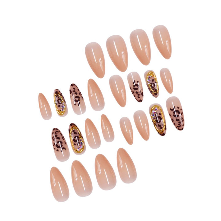 Stiletto Nail Art Extensions with Animal Print Design Stornfield