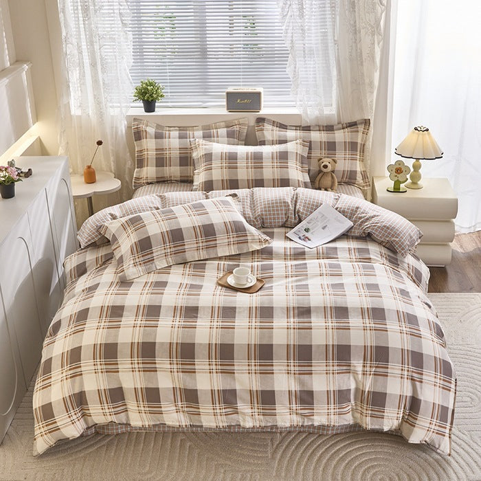 Checked Pattern Bedding Set