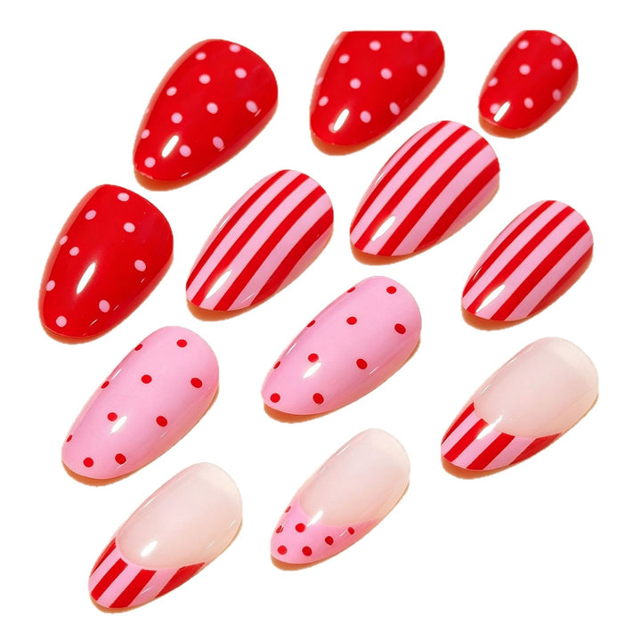 Artistic Nail Design with Heart and Stripes Stornfield
