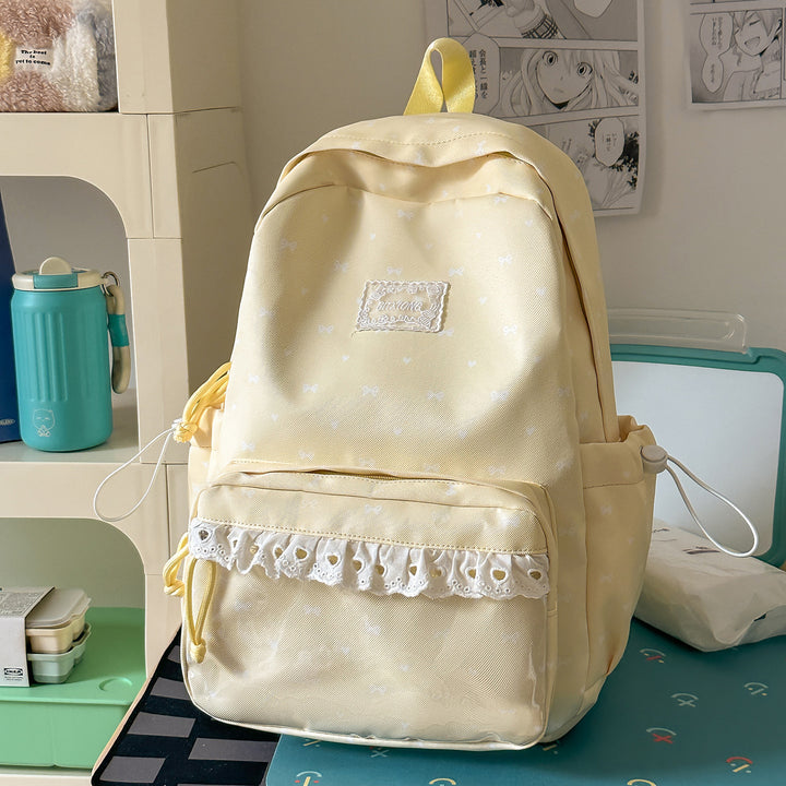 Playful Bow-Embellished School Backpack Stornfield