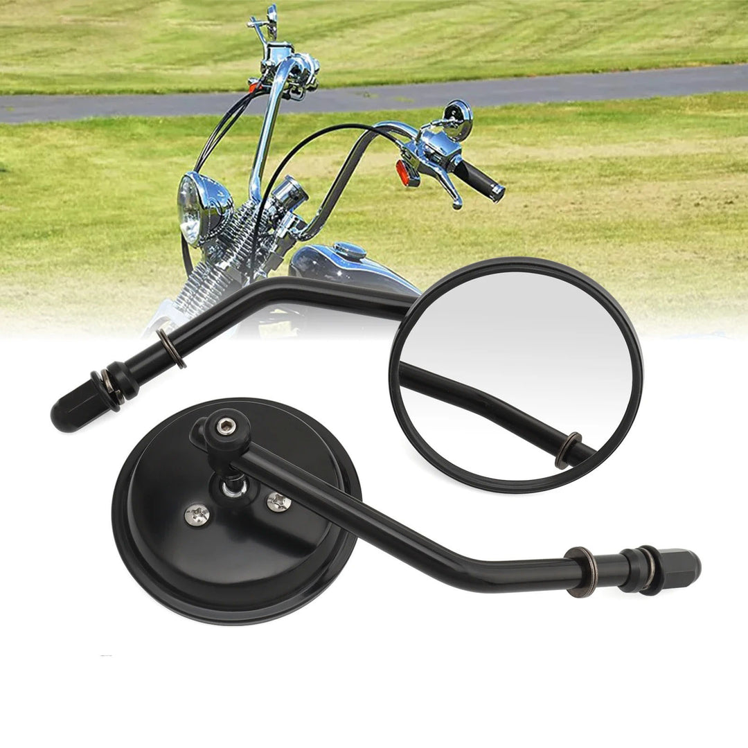 Motorcycle rearview mirror with adjustable arm and light effect Stornfield