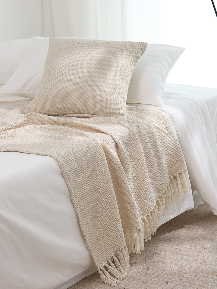 Textured Knit Throw Blanket