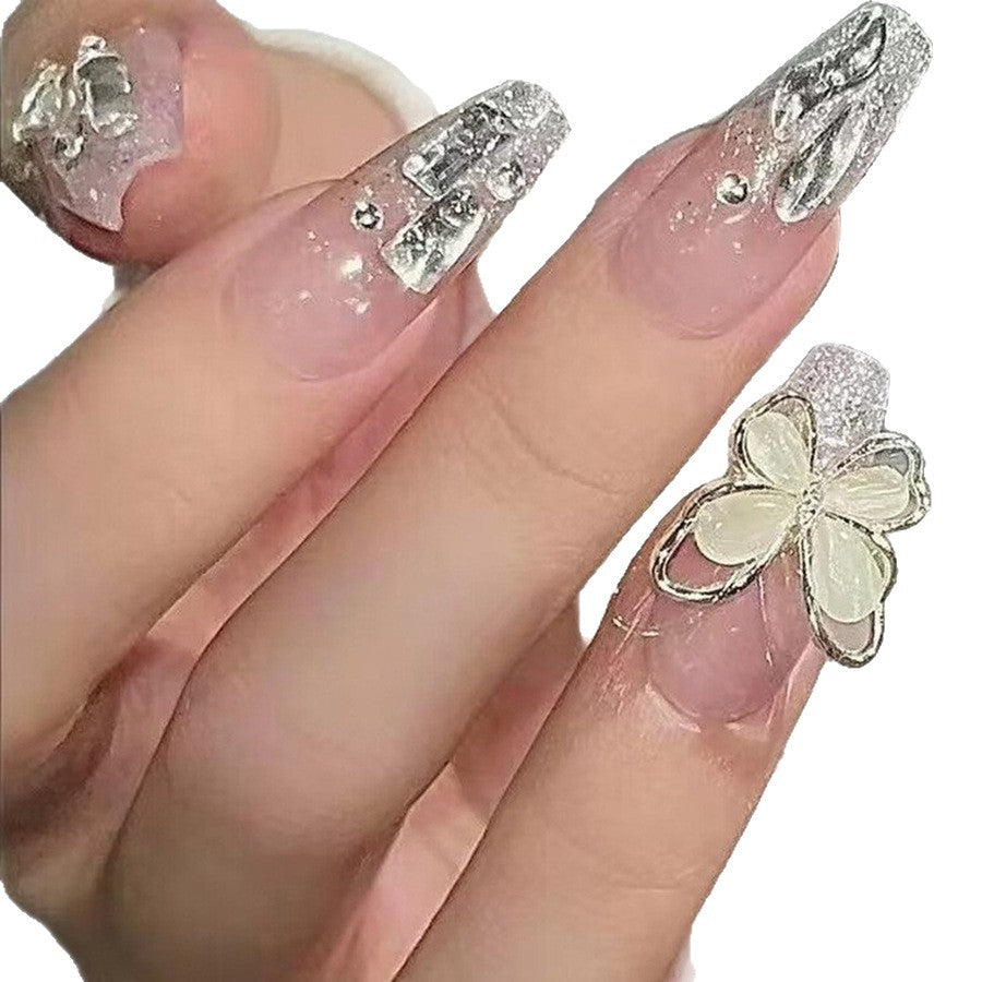 Artificial Nails Set with Elegant Butterfly Decoration Stornfield