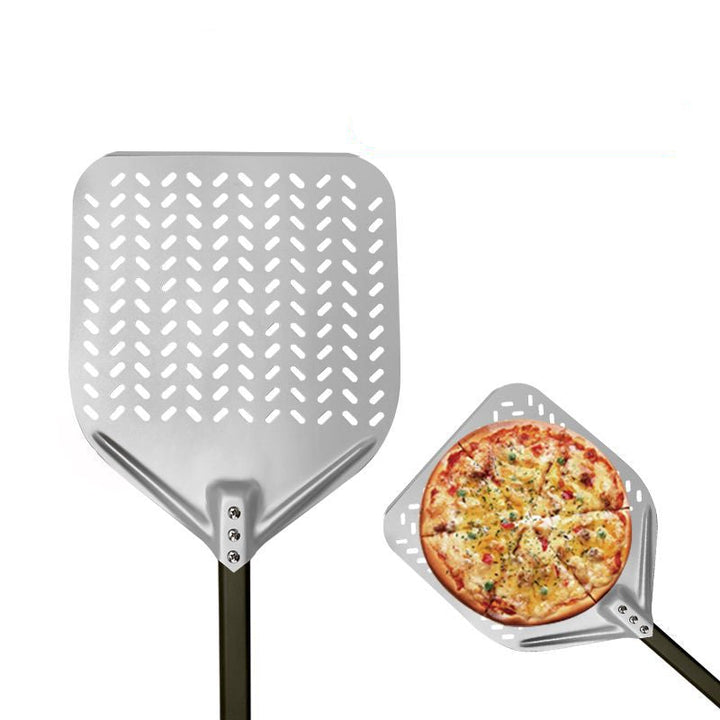 perforated aluminum pizza peel with long ergonomic reinforced handle Stornfield