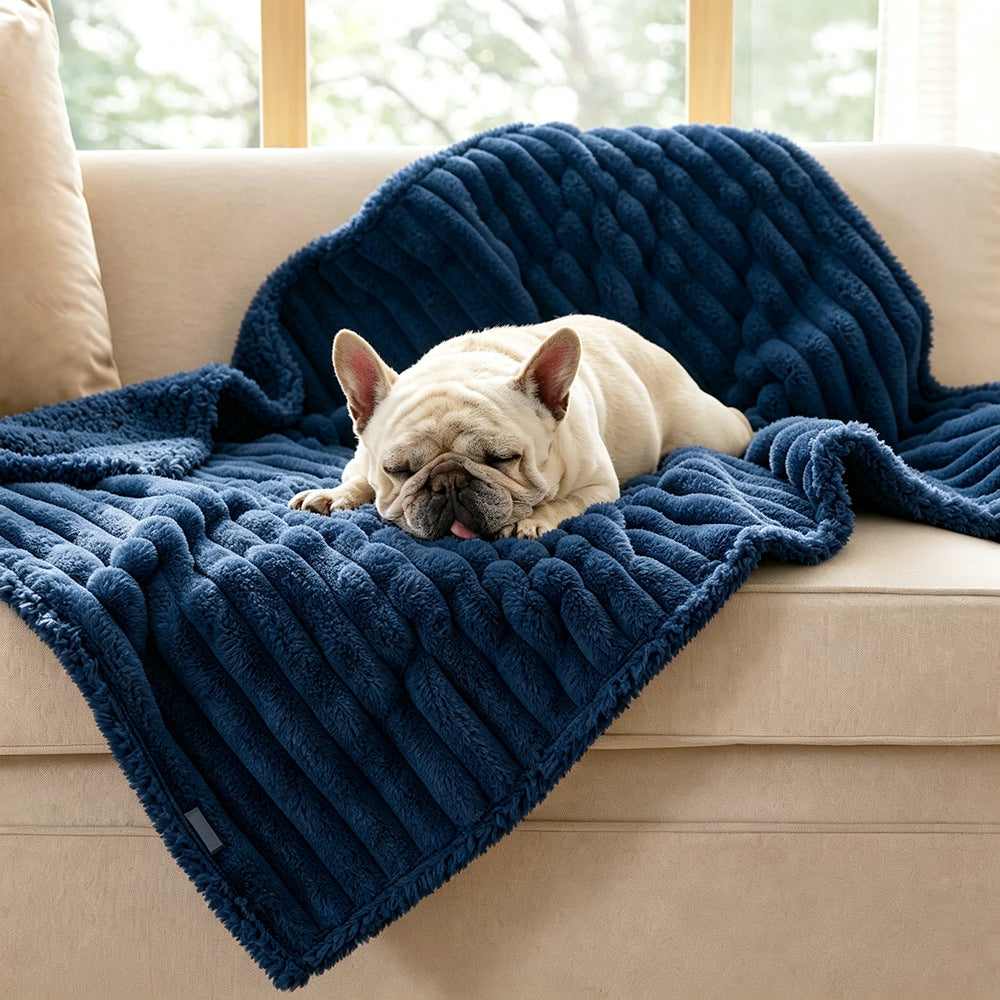 Plush dog Throw Blanket