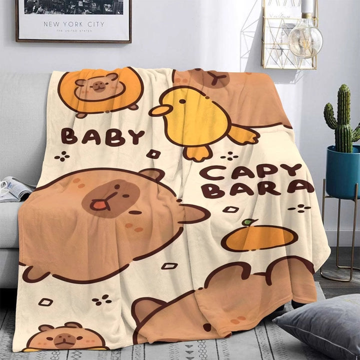 Fun Cartoon-Themed Plush Throw Blanket