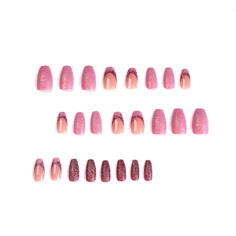 Artful Nail Extensions with Glittering Accents Stornfield