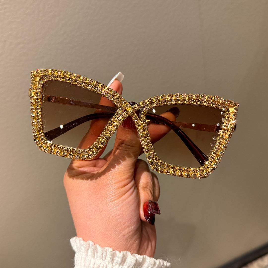 Women's extravagant sunglasses with sparkling crystal frame Stornfield