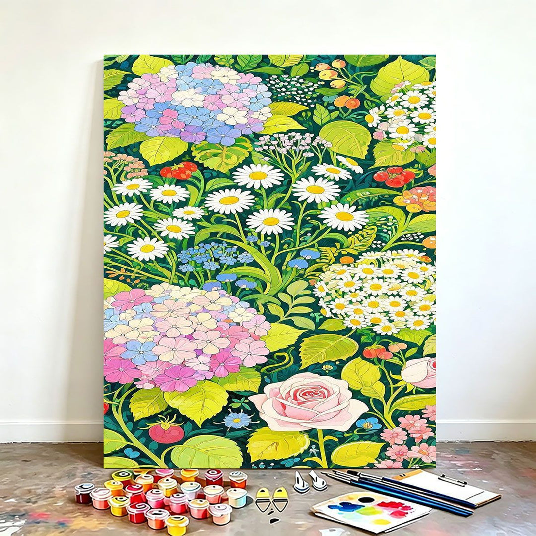 DIY Floral Canvas Painting Kit Stornfield