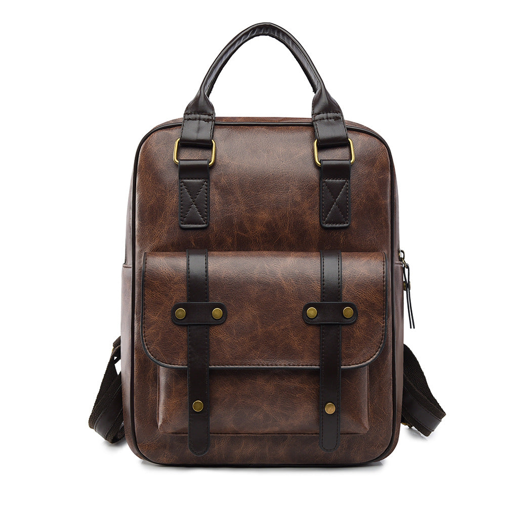 Vintage Leather Multi-Functional Backpack Stornfield
