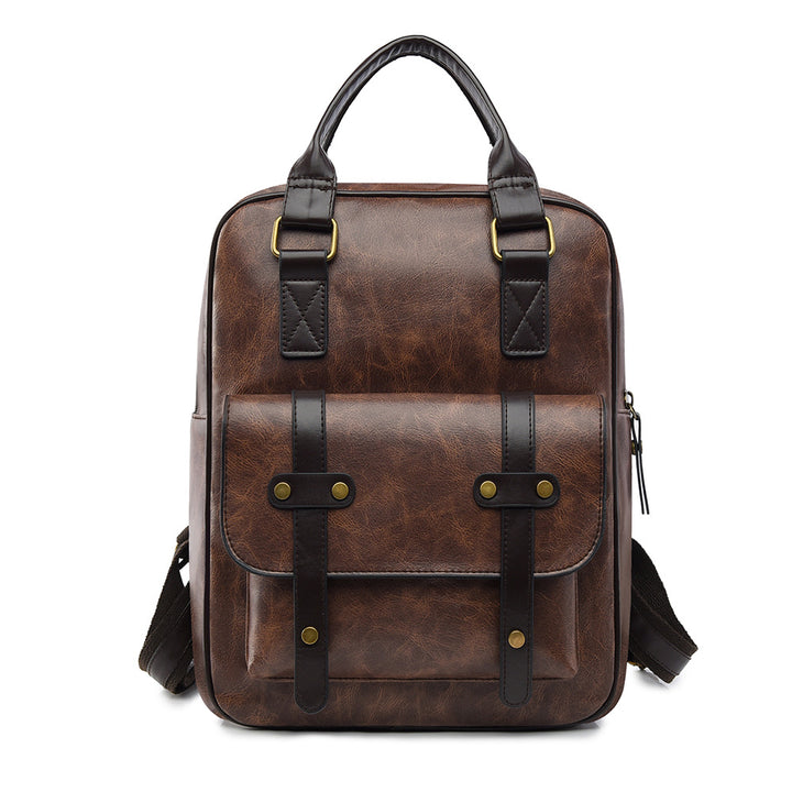 Vintage Leather Multi-Functional Backpack Stornfield