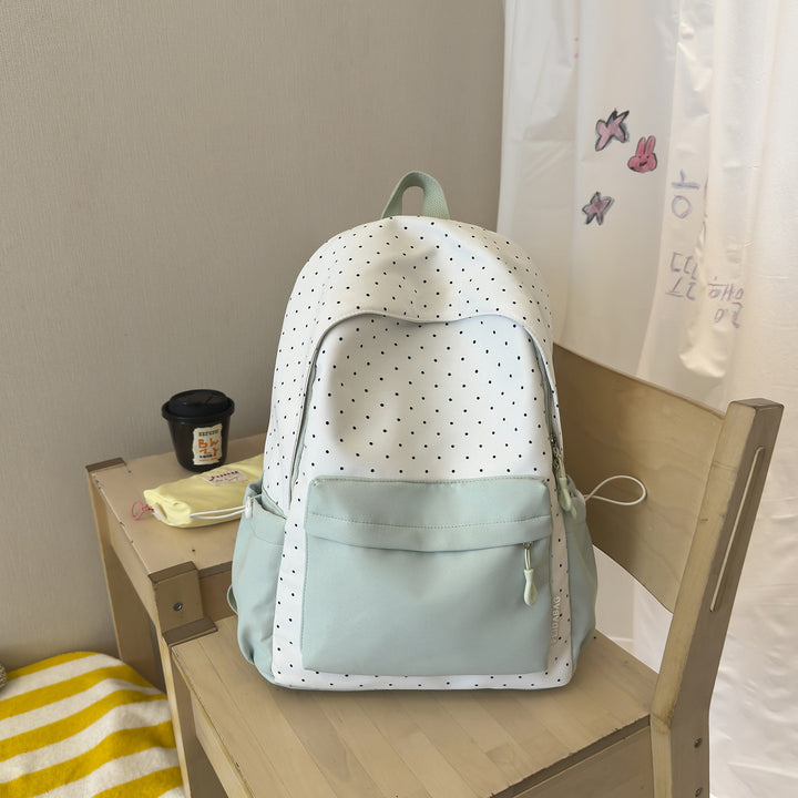 Polka Dot and Solid Color Backpack Stornfield