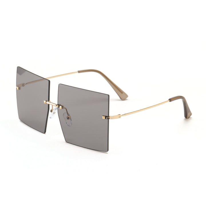 Women's fashion square sunglasses with wide lenses and delicate metal frame Stornfield