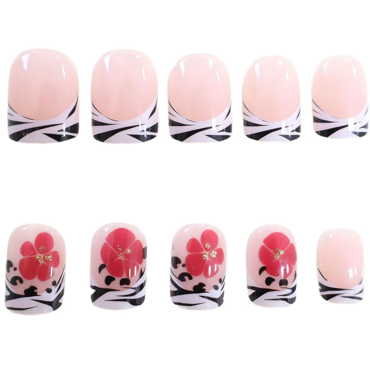 Floral French Nail Art Extensions Stornfield