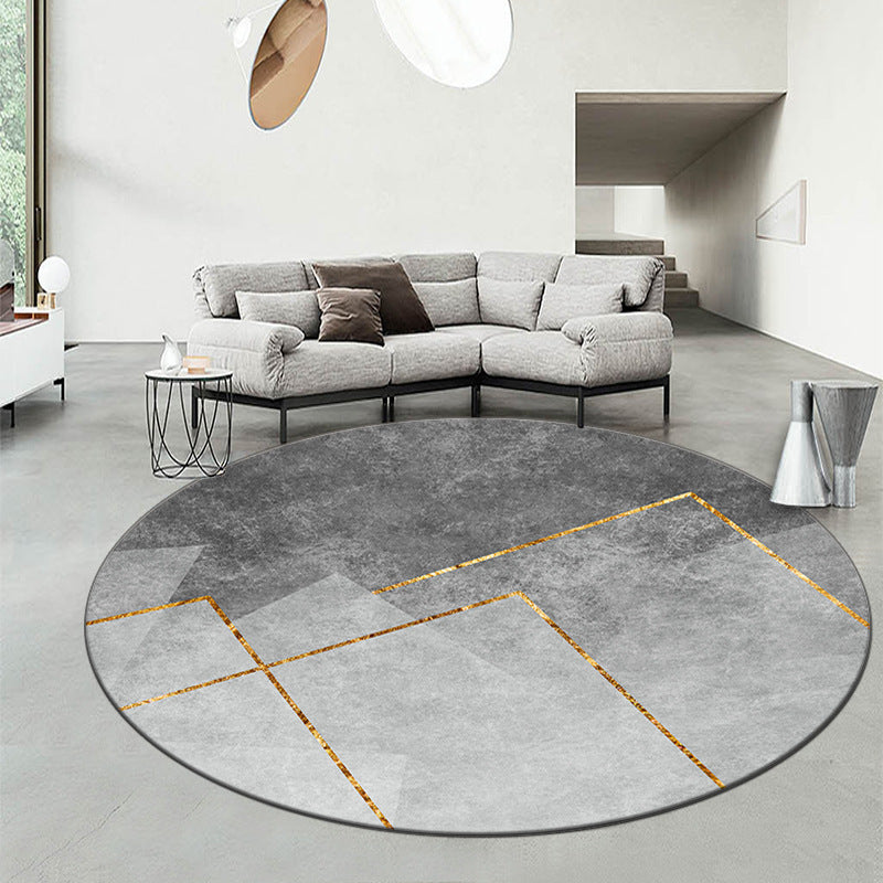 Round Geometric Pattern Area Rug Stornfield