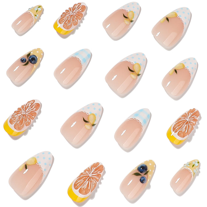 Artistic Nail Extensions with Creative Floral Design Stornfield