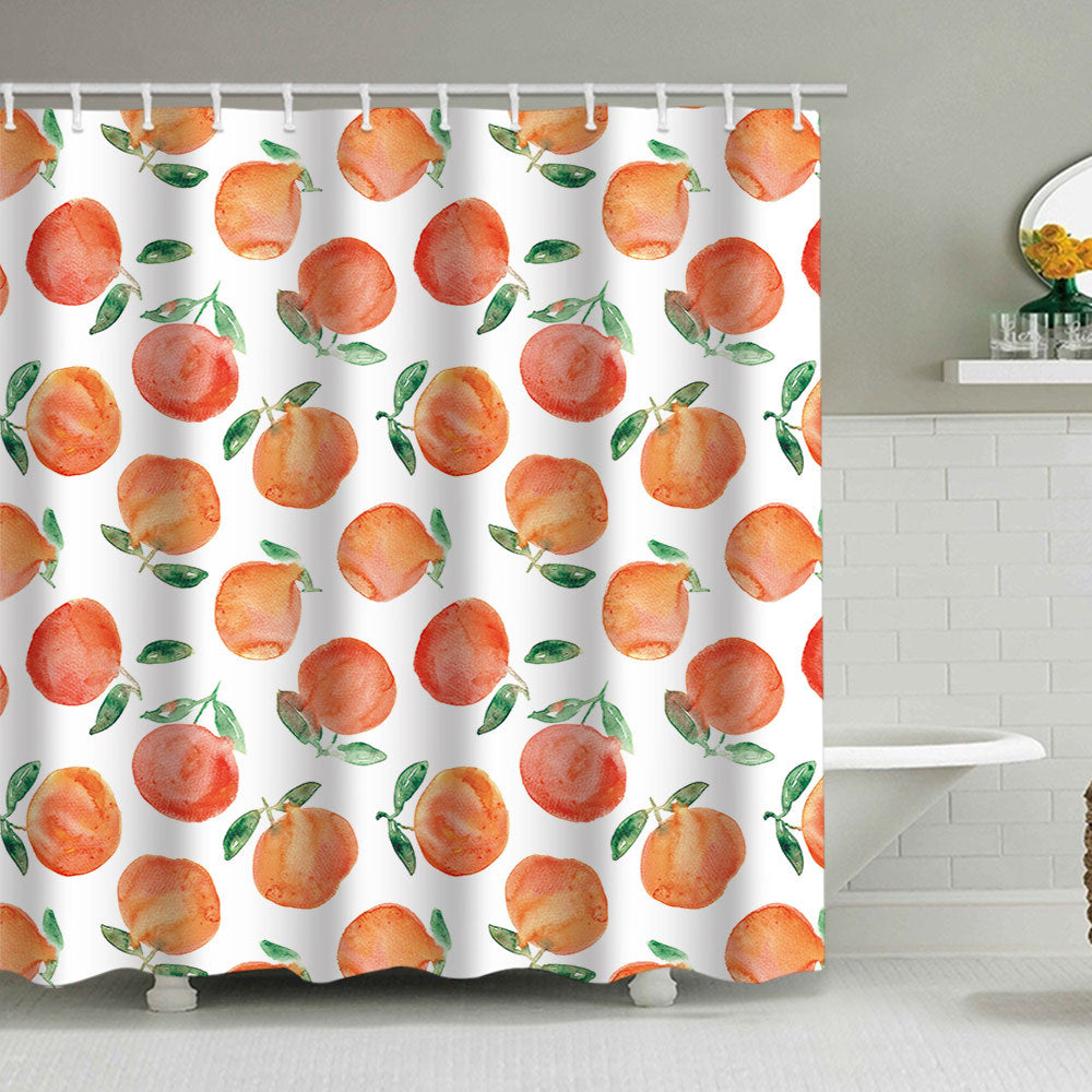 Colorful Citrus Print Shower Curtain Stornfield