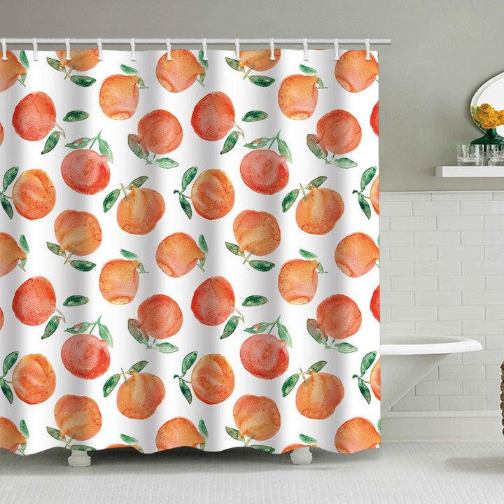 Colorful Citrus Print Shower Curtain Stornfield