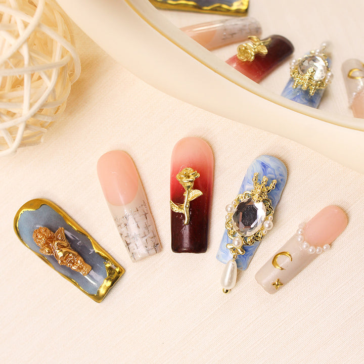 Acrylic nails with luxurious embellishments Stornfield