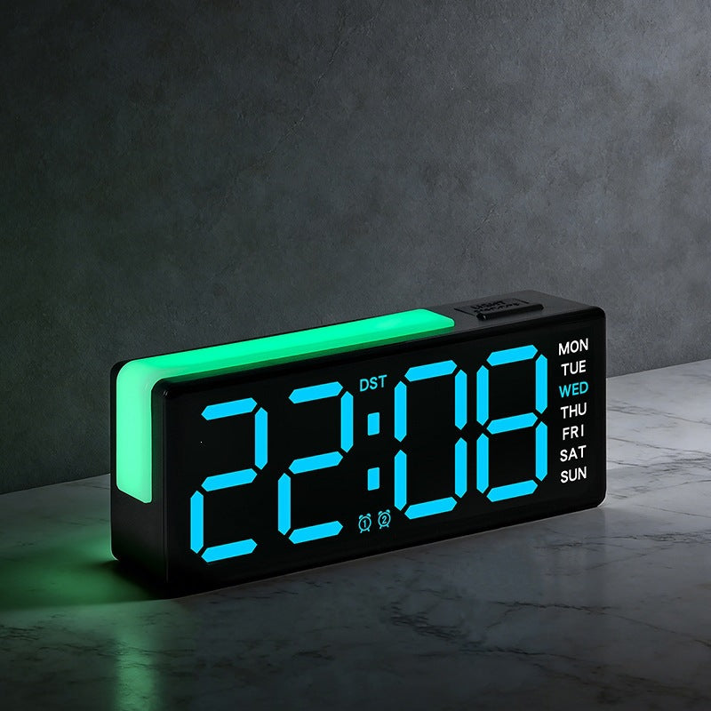 Digital LED Alarm Clock with Integrated Temperature and Day of Week Display Stornfield