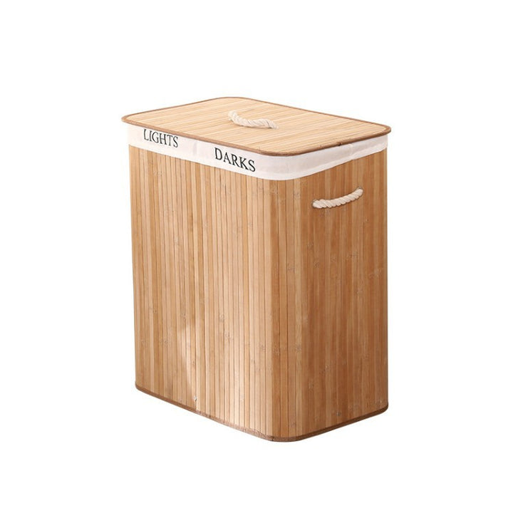 Elegant Laundry Basket Made of Bamboo with Practical Lid Stornfield