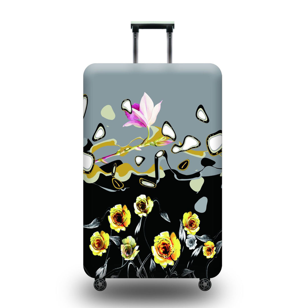 Unisex hard shell trolley with eye-catching marble print, telescopic handle and impact-resistant construction Stornfield