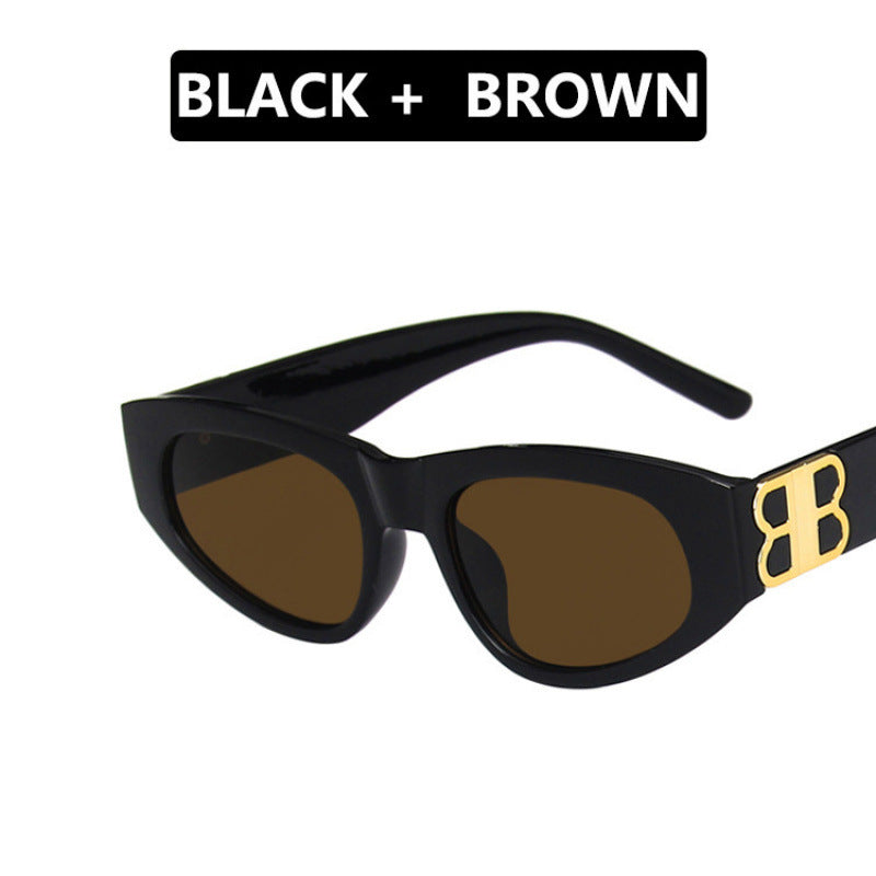 Ladies stylish cat-eye sunglasses with modern leopard pattern Stornfield