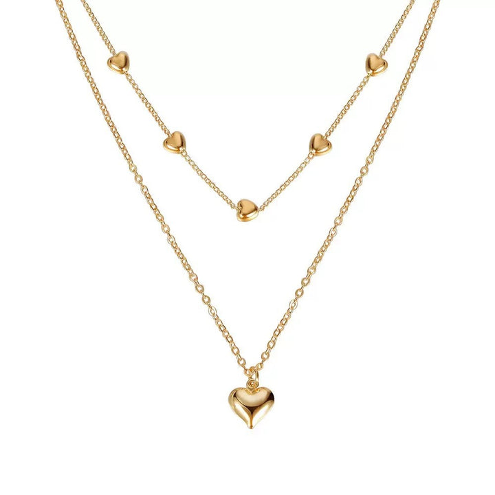 Layered Heart Charm Necklace Stornfield
