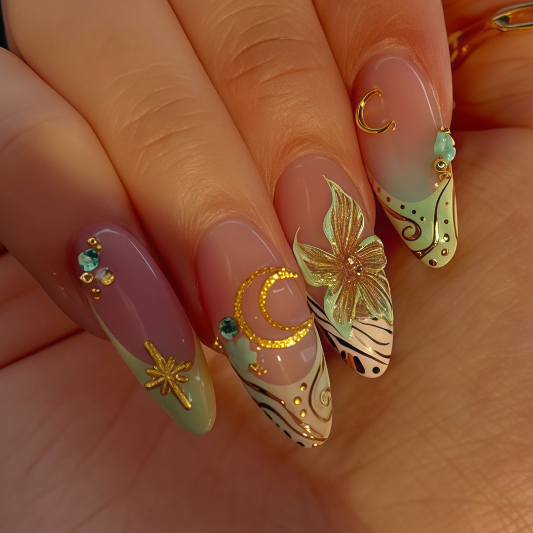 Artistic Stiletto Nail Art Design Stornfield
