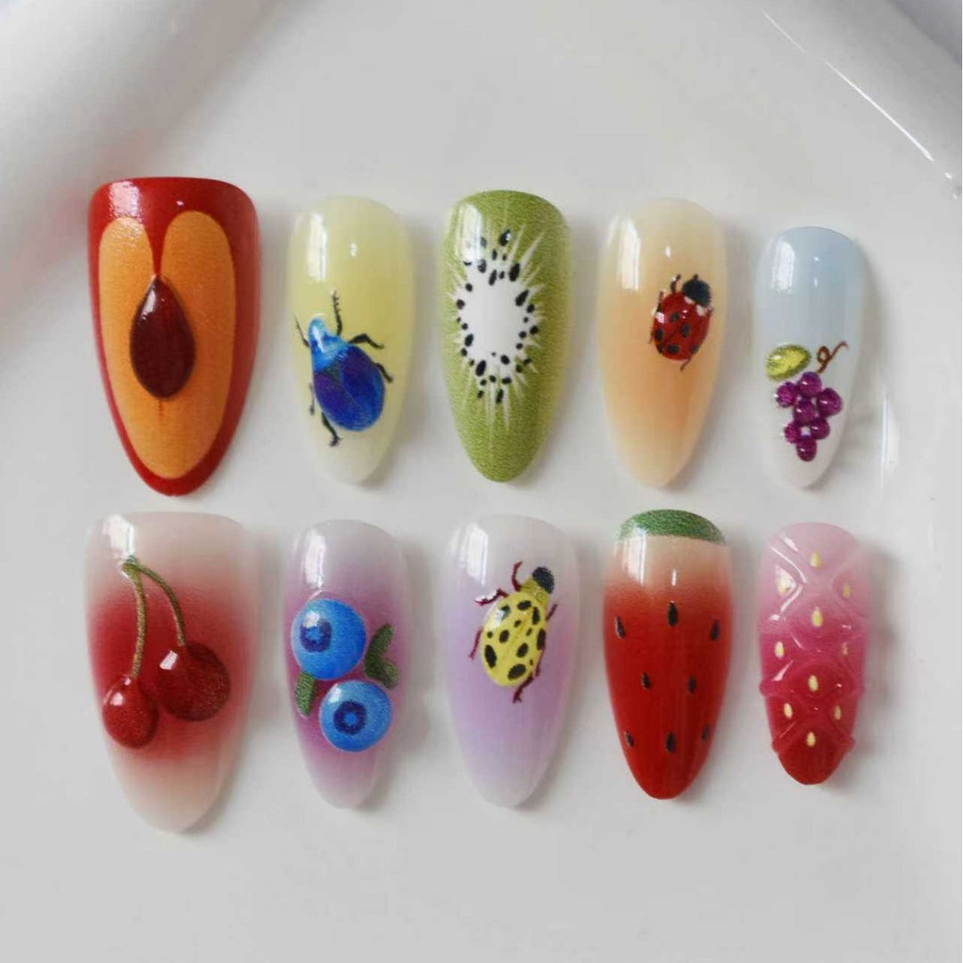 Artistic 3D Fruit Nail Design Stornfield
