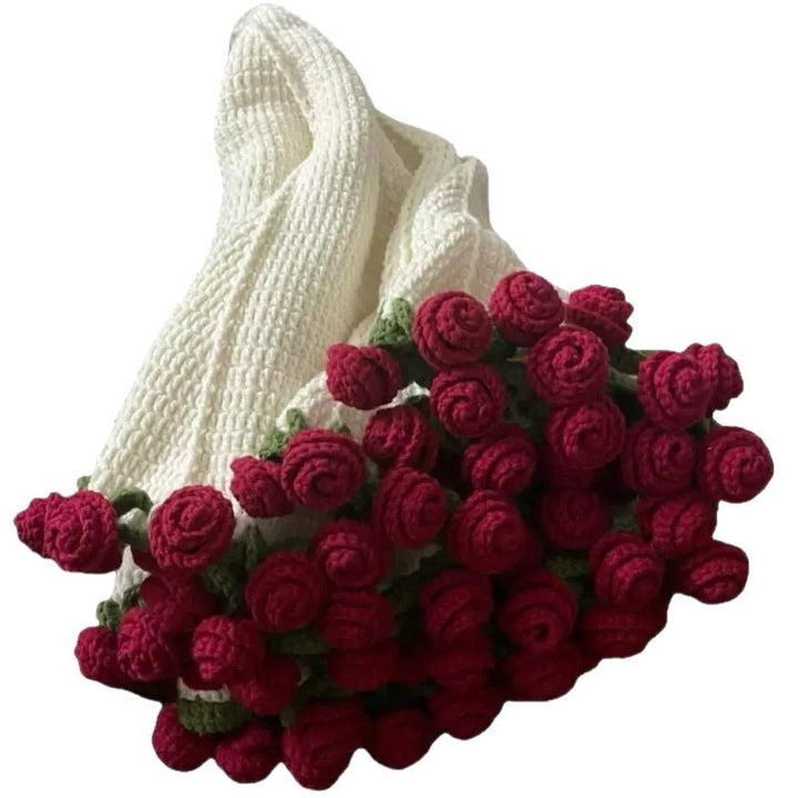 Floral Crochet Throw Blanket